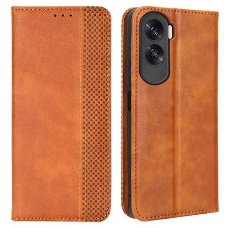 Case For Honor 90 Lite 5g/x50i 5g Magnetic Shell Retro Pu Läder Telefonplånbok Flip Cover