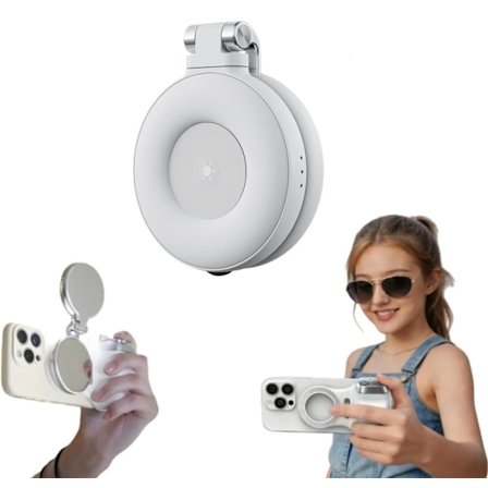 Magnetisk mobilholder til foto og video, telefonhåndtag med fjernbetjening og fill light
