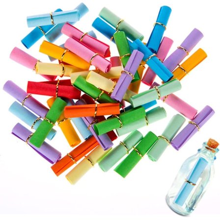 Pakke med 150 blanke tombolalodd - Fargerike lapper for merking