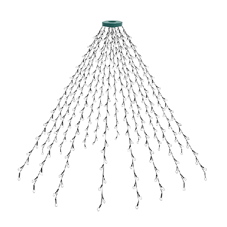 Joulukuusen koristevalosarja, loma-ajan koristelu, piha, sisä- ja ulkokäyttöön, puun peite, vesiputous LED-valot ja lipputangon valot