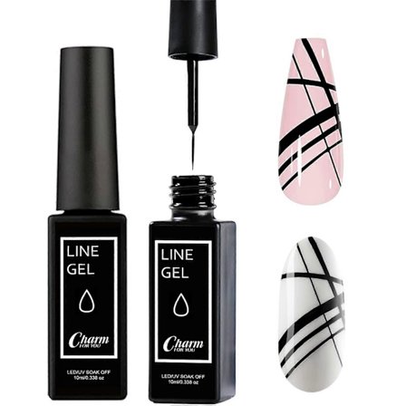 Gel Neglelakk Liner Hvit Neglegel Neglelakk 10ml Neglelakk Liner Malt Gel Neglelakk Tynn Børste For Fransk Manikyr Neglekunst Soak Off UV/LED