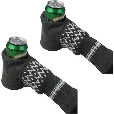 Numb 2 stk. Øl Handsker, Strikket Mellem Drikk Isolering Øl Handske Nyhed Vinter Varme Handsker Drikke Handske Til At Holde Dine Hænder Varme