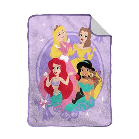 Disneyprinsessor - extra mjuk fleecepläd - 130x150 cm - 100% mikrofiber