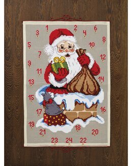 Broderikit Kalender Tomten - Permin