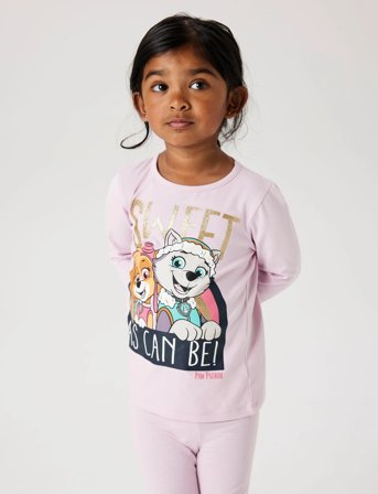 name it Nmfdys Pawpatrol Ls Top Noos Cplg - Pink - 116