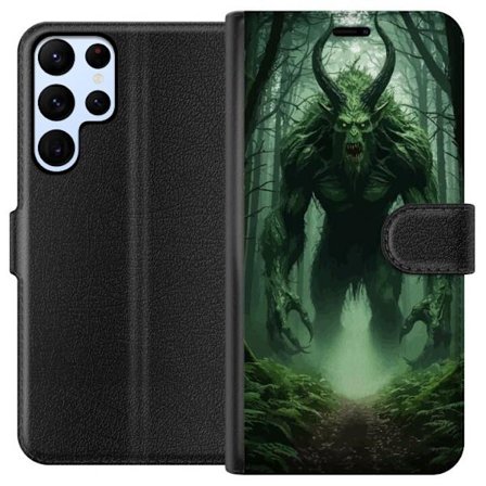 Kompatibelt Plånboksfodral till Samsung Samsung Galaxy S22 Ultra 5G Monster Skogen Fantasy Mystisk Varelse