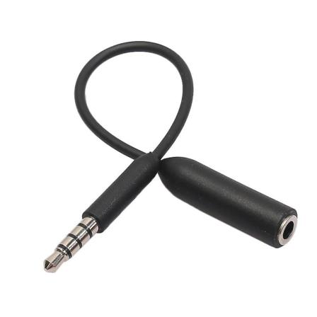 Universal 3,5 mm hann til hunn lydforlengelseskabel 10 cm 4-polet