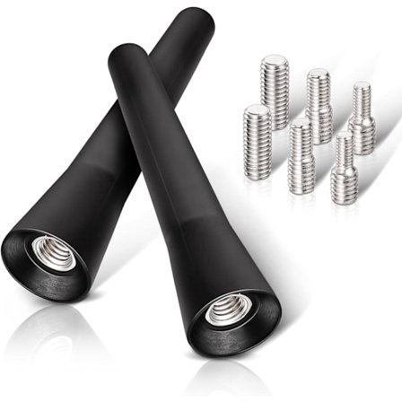 2 stk. Bil FM Dab Antenne Bilradio Antenne 6,5 cm Mini Kort Bilantenne med FM/AM/Dab Mottak Funksjon