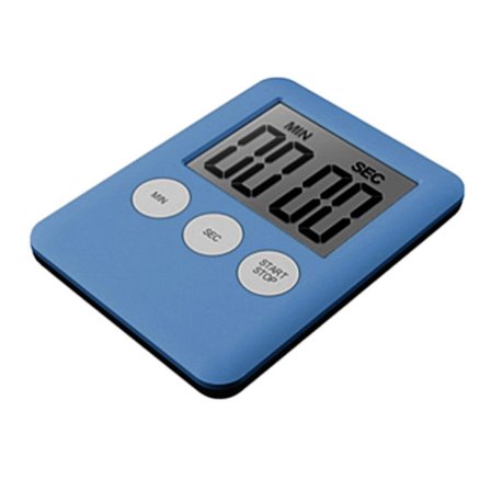 Tynn kjøkkentimer Timer Stor Skjerm Digital Magnetisk Nedtelling - Mørkeblå