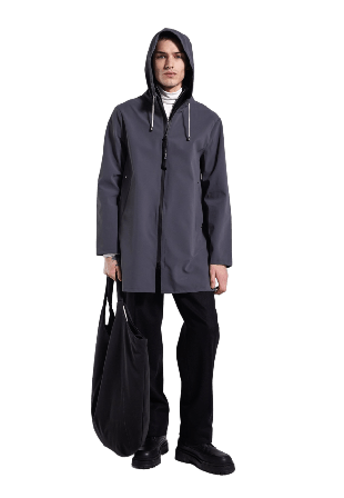 Stutterheim Stockholm Lightweight Zip Matte Raincoat Jackor Herr Grå L