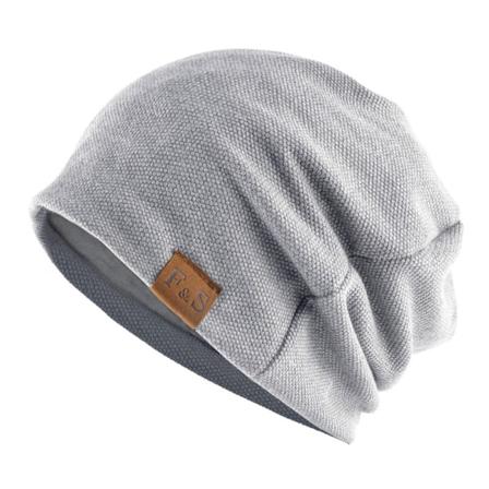 Vinter fleece casual lös stickad mössa light gray