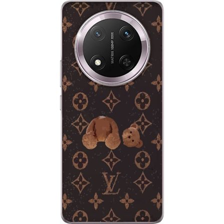 Yhteensopiva Puhelinkuori Honor Honor Magic7 Lite Ylellinen monogrammikuvio rikkinäisellä nalletaustalla pimeässä muotiestetiikassa