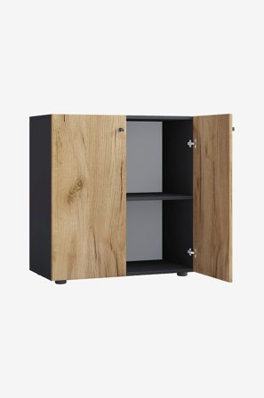 VCM - Kontorskap Lona L med hengslede dører - Grå - Skap - Fra Homeroom