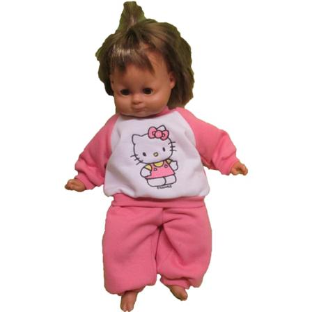 Joggingset Med Hello Kitty-motiv Till Lillan Rosa/vit
