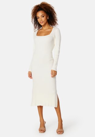 BUBBLEROOM Osminda knitted cut out dress Cream Klær