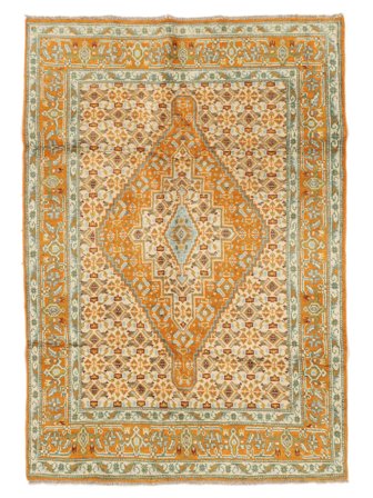 Medalionowy Mały Kazak Fine Dywan 129X182 Wełna