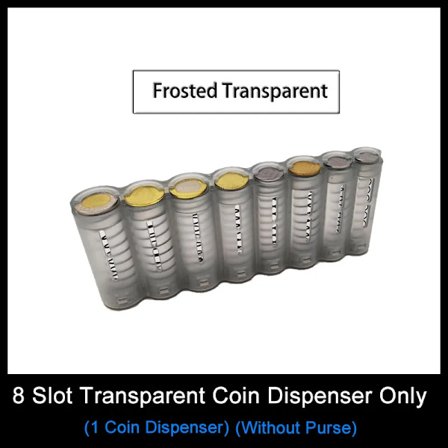 Luovasti Kannettava 8-paikkainen Euro-Kolikoiden Säilytyslaatikko Euro-Kolikoiden Pidike Keräilijälle Kotiin, Baarimikolle, Kuljettajalle, Turvallinen