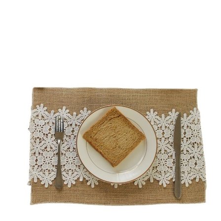 2 st franska spets bordsmatta Ins stil bordsduk västerländsk mat platsmatta