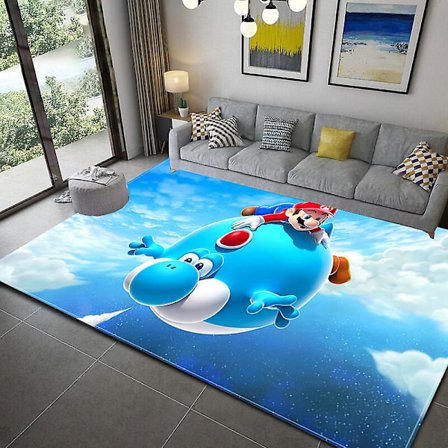 3D Tegneserie Super Mario Trykk Stue Soverom Teppe Krypende Gulvmatte