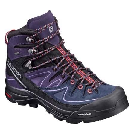 Salomon Women's X Alp Mid Leather Gore-Tex Women hiking boots Purple 36
