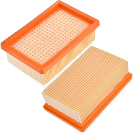 Sett med 2 flate plisserte filtre for Kärcher; filtre for Kärcher va