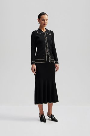 Malina - Faye midi skirt - M - Black