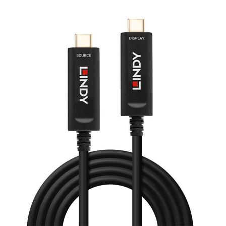 LINDY Fibre Optic Hybrid USB Type C Video Cable - USB-kabel - 24 pin USB-C til 24 pin USB-C - 30 m