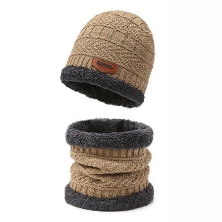 Dette to-delte fleece skjerf- og hattsettet er unisex, vindtett og varmt, og egnet for utendørsaktiviteter som ski, sykling og pendling.