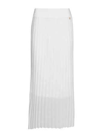 Angilia Knit Skirt Knelangt Skjørt Hvit Morris Lady