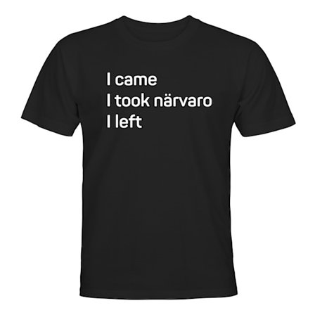 I Came I Took Närvaro I Left - T-SHIRT - UNISEX