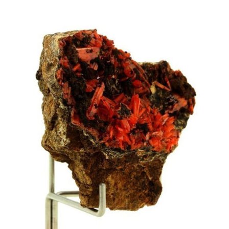 Sten og mineraler. Crocoite.179,5 ct. Adelaide Mine, Dundas, Tasmanien, Australien.
