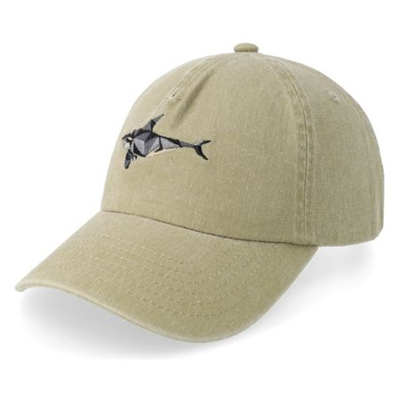 Origami - Beige unconstructed Keps - Origami Orca Vintage Washed Stone Dad Cap @ Hatstore