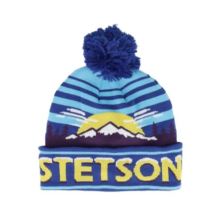 Stetson - Modrá pom Beanie - Beanie Freestyle Blue Shades Pom @ Hatstore