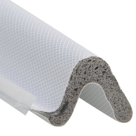 Dør- og vindusforseglingslist - Tetningslist for sporinstallasjon for støvtett, vanntett, lydtett og varmeisolasjon (6m, hvit)