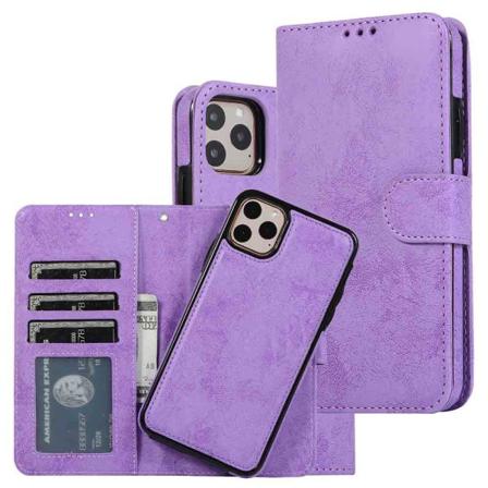 Iphone 11 - Praktiskt Plånboksfodral Från Leman Lila