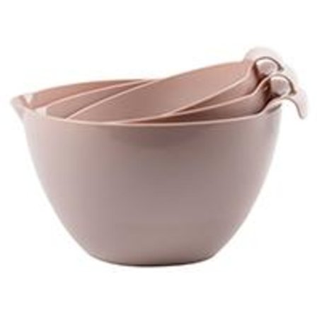Vispeskålsett 1,5+2+2,5 L BIO Plast Rosa