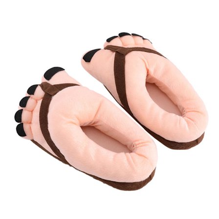 Funny Foot Plush Novelty Tofflor För Kvinnor Män Tjocka Andningsbara Värmande Skor För dagligt bruk