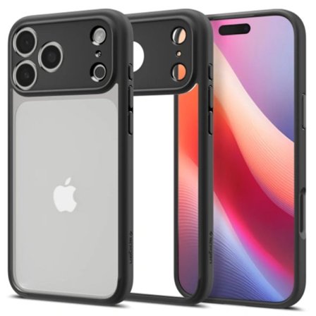 Spigen Telefontaske til iPhone 17 Pro Ultra Hybrid - Mat Sort