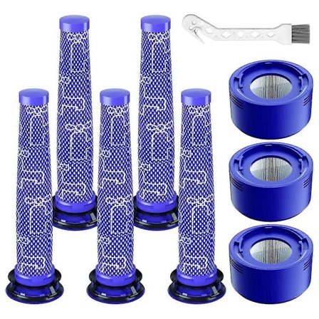 V7 V8 SV10 -suodattimien varaosat, 3 jälkisuodatinta ja 5 esisuodatinta, korvaa osat 965661-01 & 967478-01