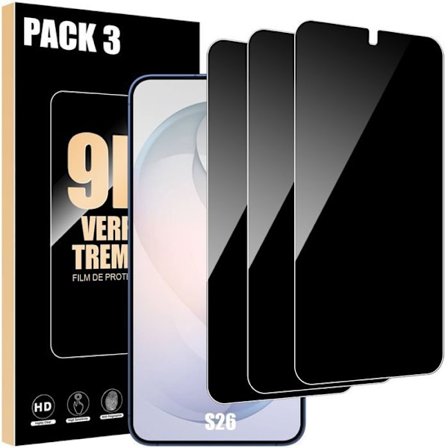 Hærdet Glas Anti-Spion - BOOLING - til Samsung Galaxy S26 - 3 Anti-Ridser Beskyttelse 9H