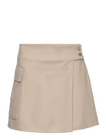 Flannel Wrap Skirt Beige Calvin Klein Jeans