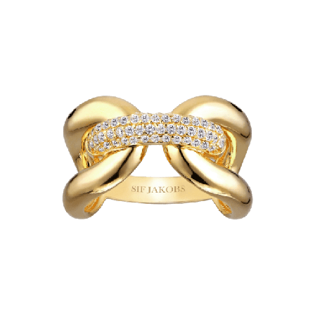 Sif Jakobs Jewellery Ring Capri Tre Ringar Dam Guld 58