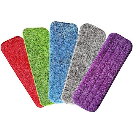 5 stk mikrofibermopp, vannspraymopp, fibervridd stoffmateriale, egnet for alle vaskbare spraymopper og Reveal-mopper 42 * 14 cm