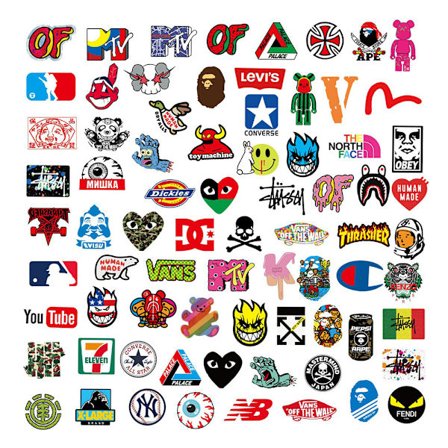 100 klistermærker med streetwear-tema til en trendy og urban st