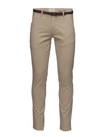 Classic Stretch Chino W?. Belt Chinos Bukser Beige Lindbergh