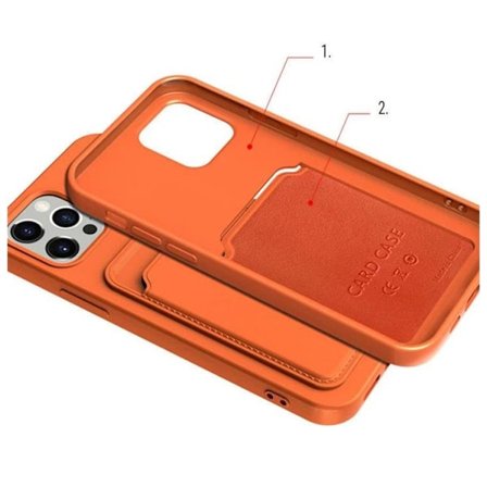 Silicone Korthållare Skal iPhone 13 Mini - Orange