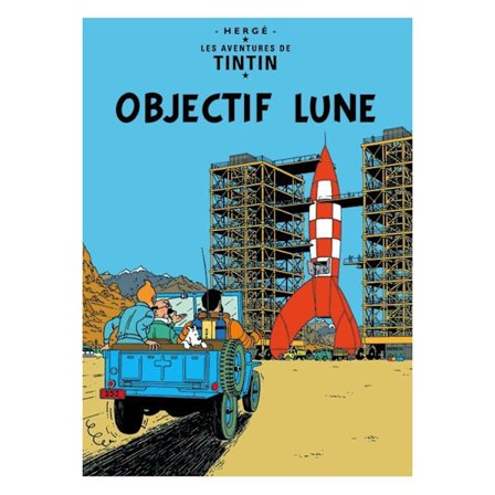 Poster - Tintin Objectif Lune - Månen tur och retur (del 1)