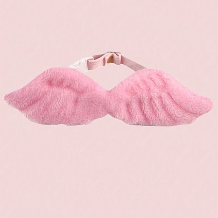 Rosa Kjæledyr Kostyme Vinger Hvit Krage Engel Vinge Tilbehør Hundehalsbånd Sløyfe