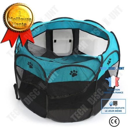 Valppark - TD - Blå - Fällbar - Rektangulär - För små djur