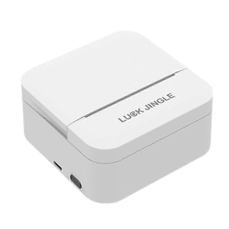 LUCK JINGLE Klistremerkeprintmaskin - Mini Bluetooth Blekkfri Termisk Fotoskriver